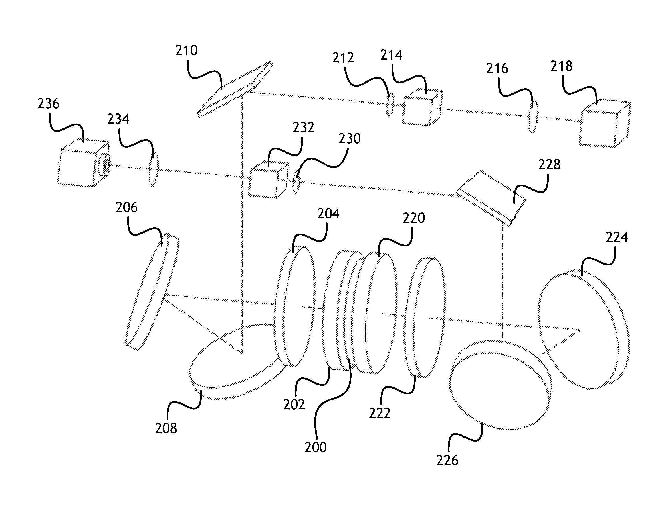 Method and apparatus to fold optics in tools for measuring shape and/or thickness of a large and thin substrate