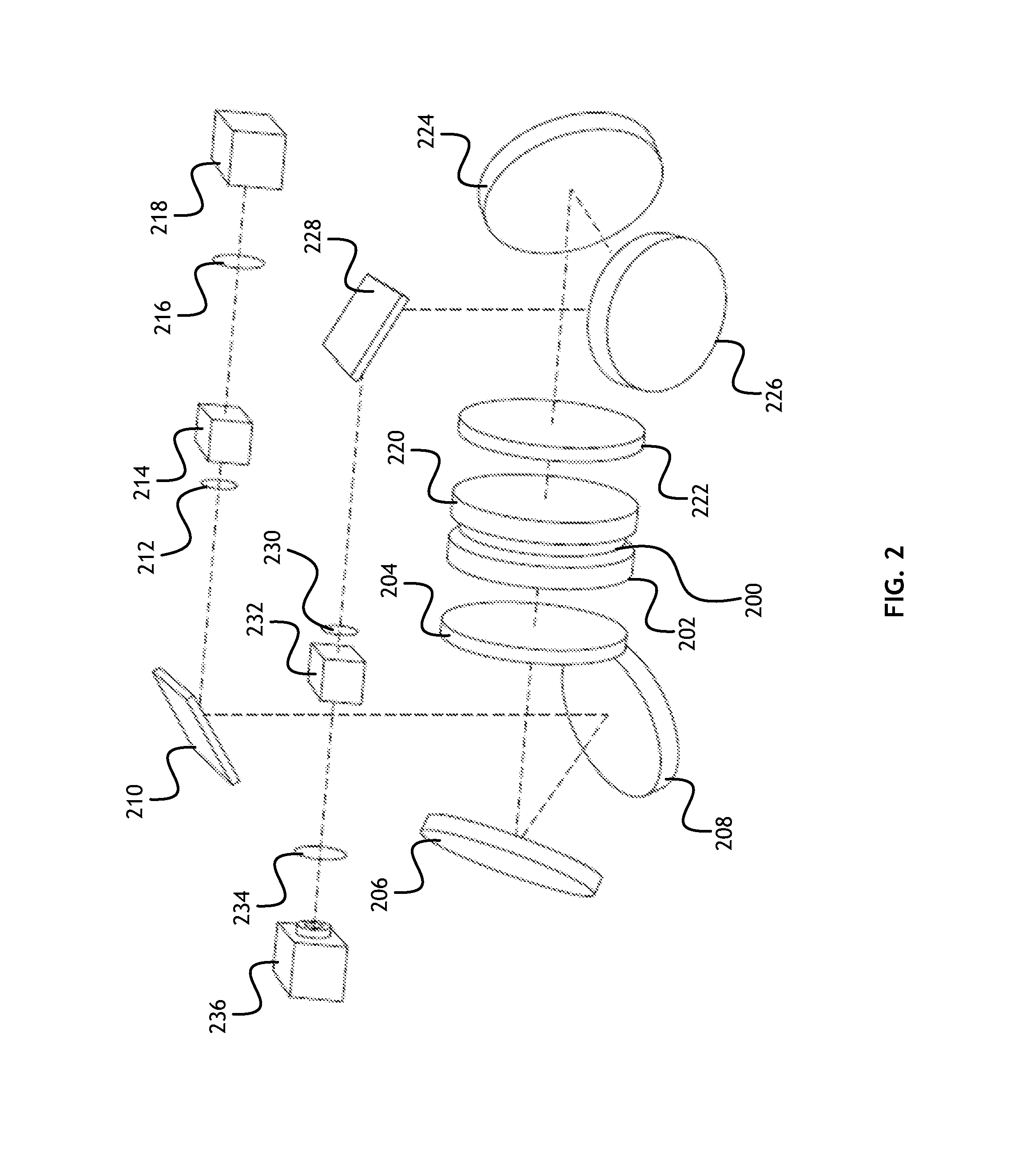 Method and apparatus to fold optics in tools for measuring shape and/or thickness of a large and thin substrate