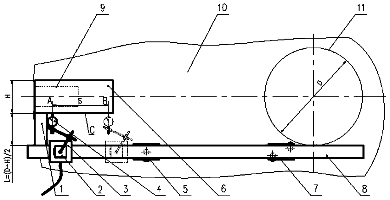 Device and method for detecting static azimuth misalignment angle of precision centrifuge