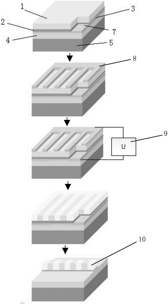 Periodically poled LNOI ridge-type waveguide and preparation method thereof