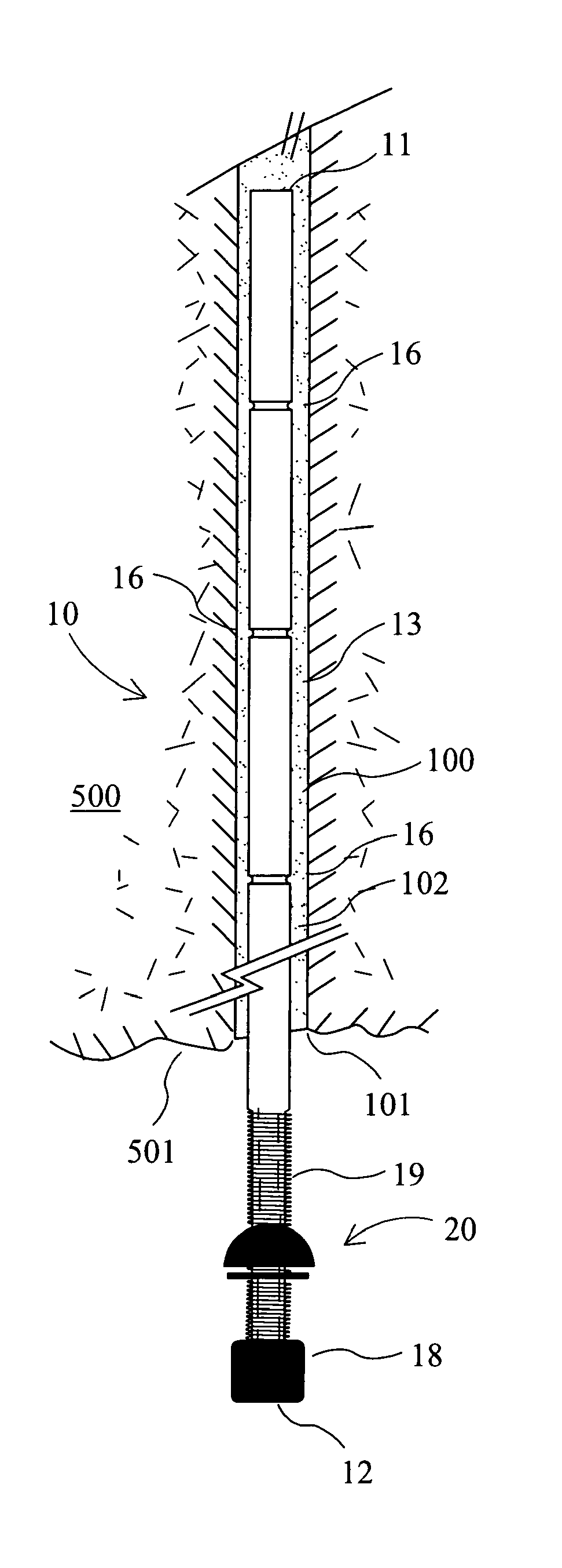 Breakable rock bolt