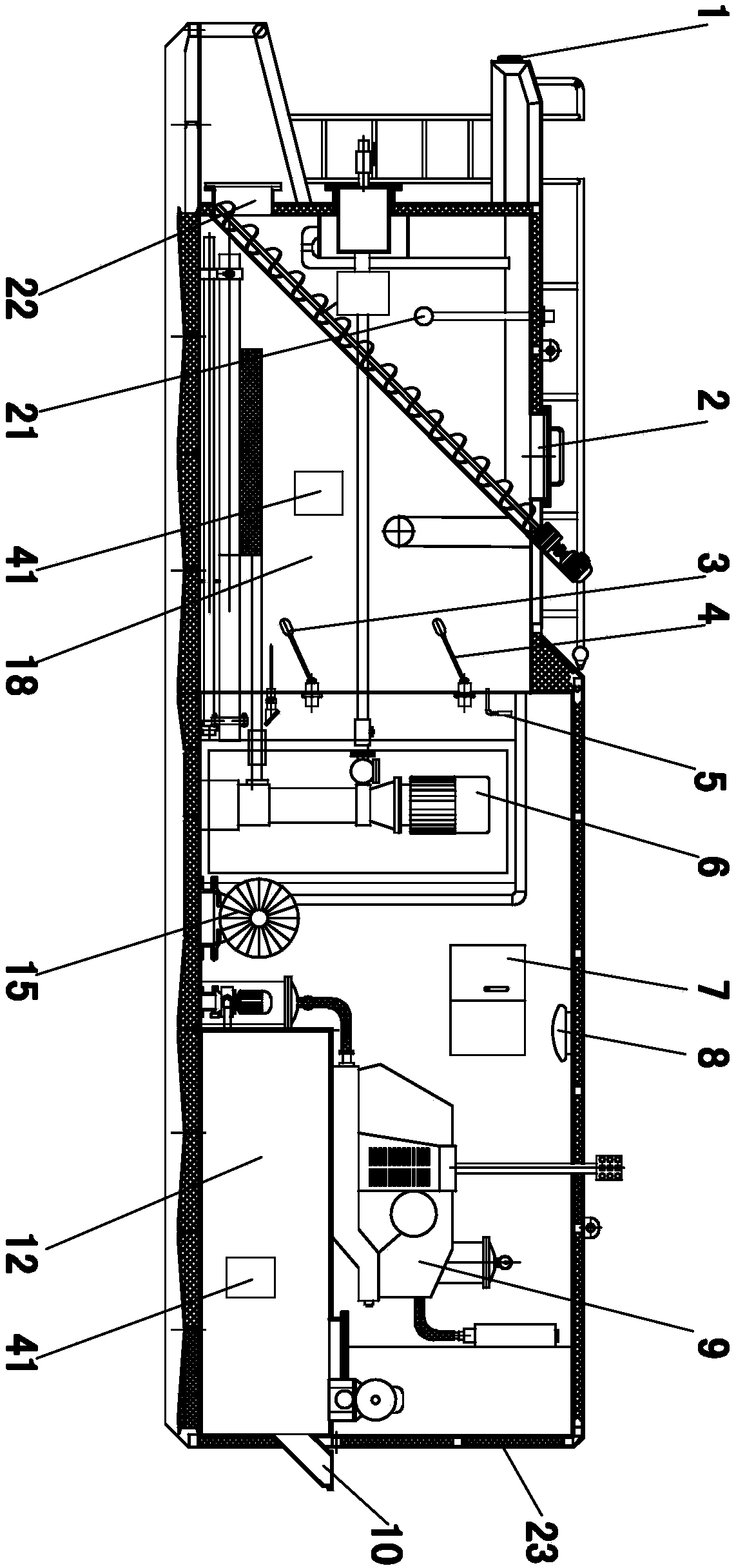Integral apparatus for cleaning work