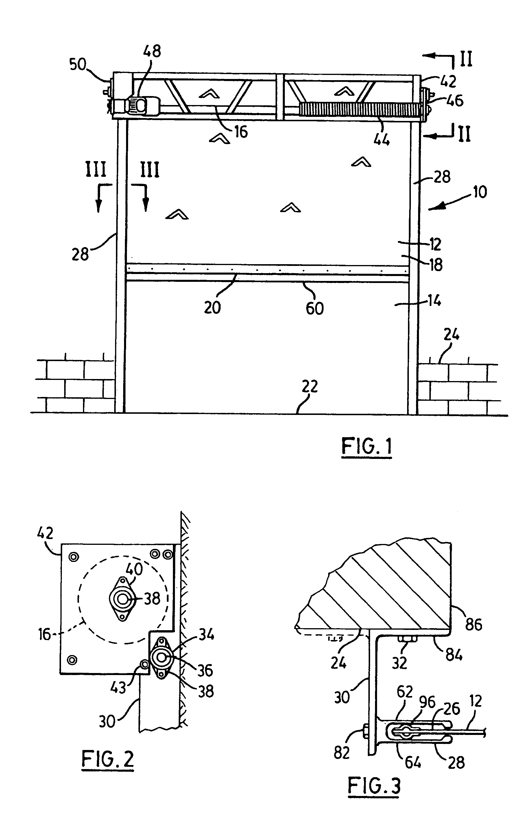 Roll-up flexible door and guides therefor