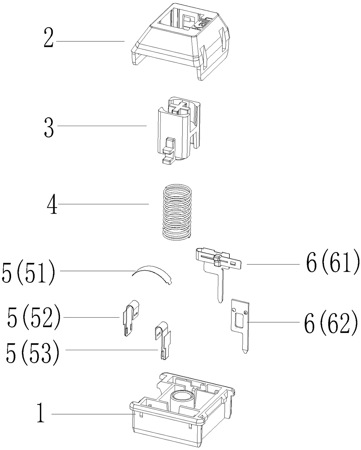 A key switch with the function of pressing and producing sound