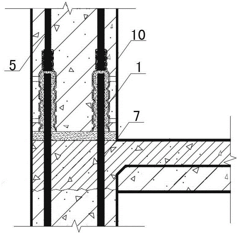 Extruded semi-grouting reinforced sleeve with built-in casing, connective structure, and construction method