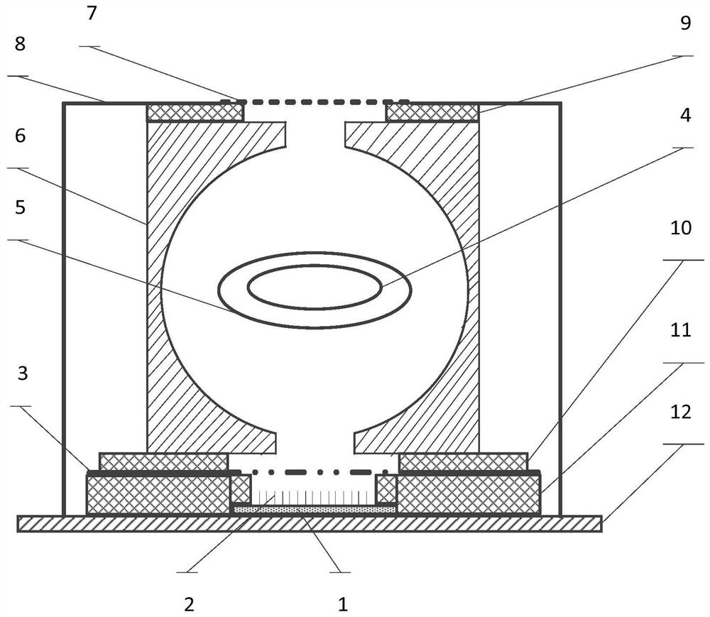 A miniature encapsulated ionization gauge