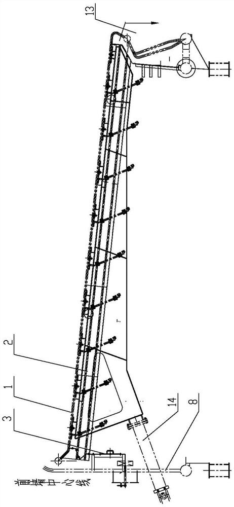 Sealing structure for boiler reciprocating grate