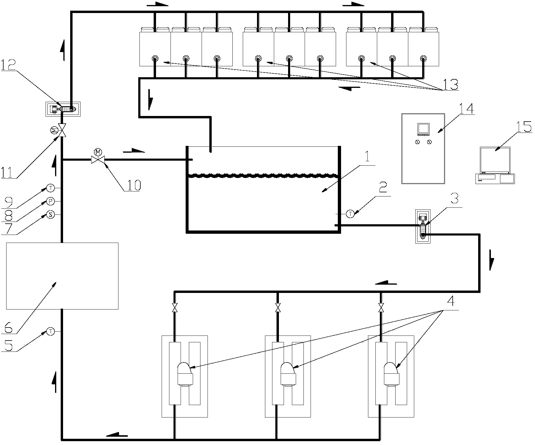 Coke oven gas purification cooling energy-saving method