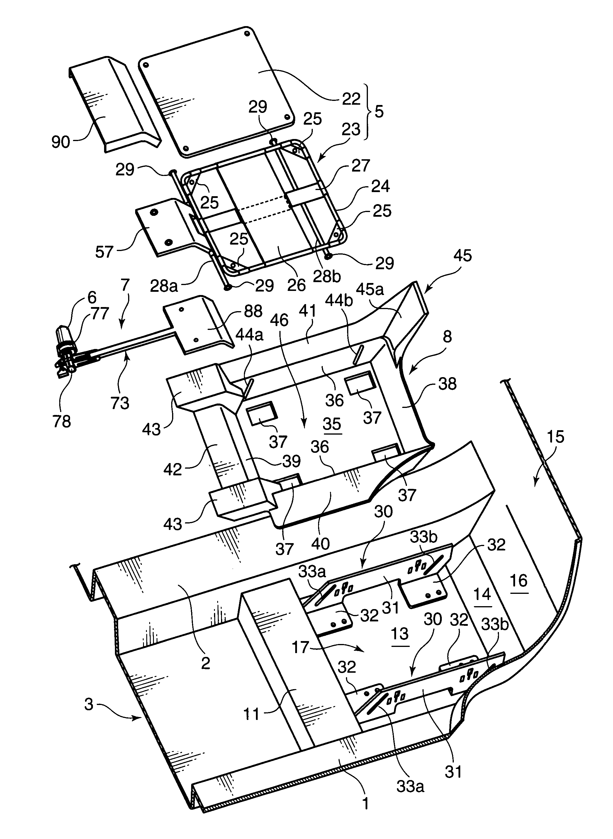 Movable floor apparatus for vehicle