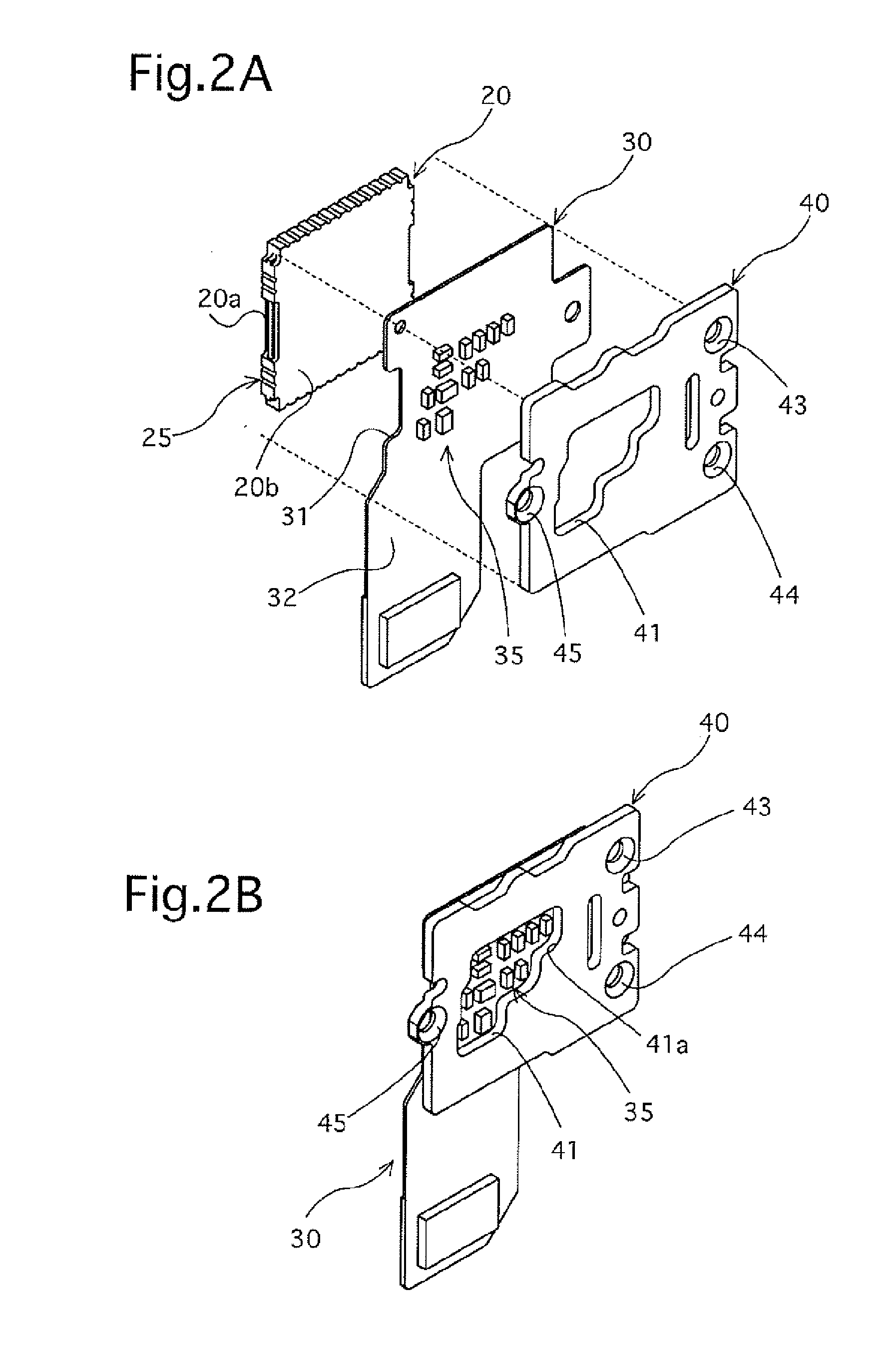 Image pickup device mounting structure