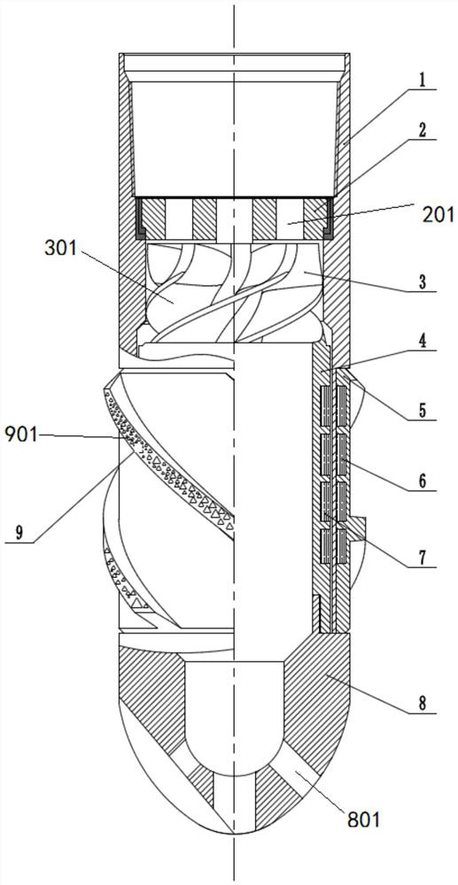 Double-acting sleeve rotating guide shoe