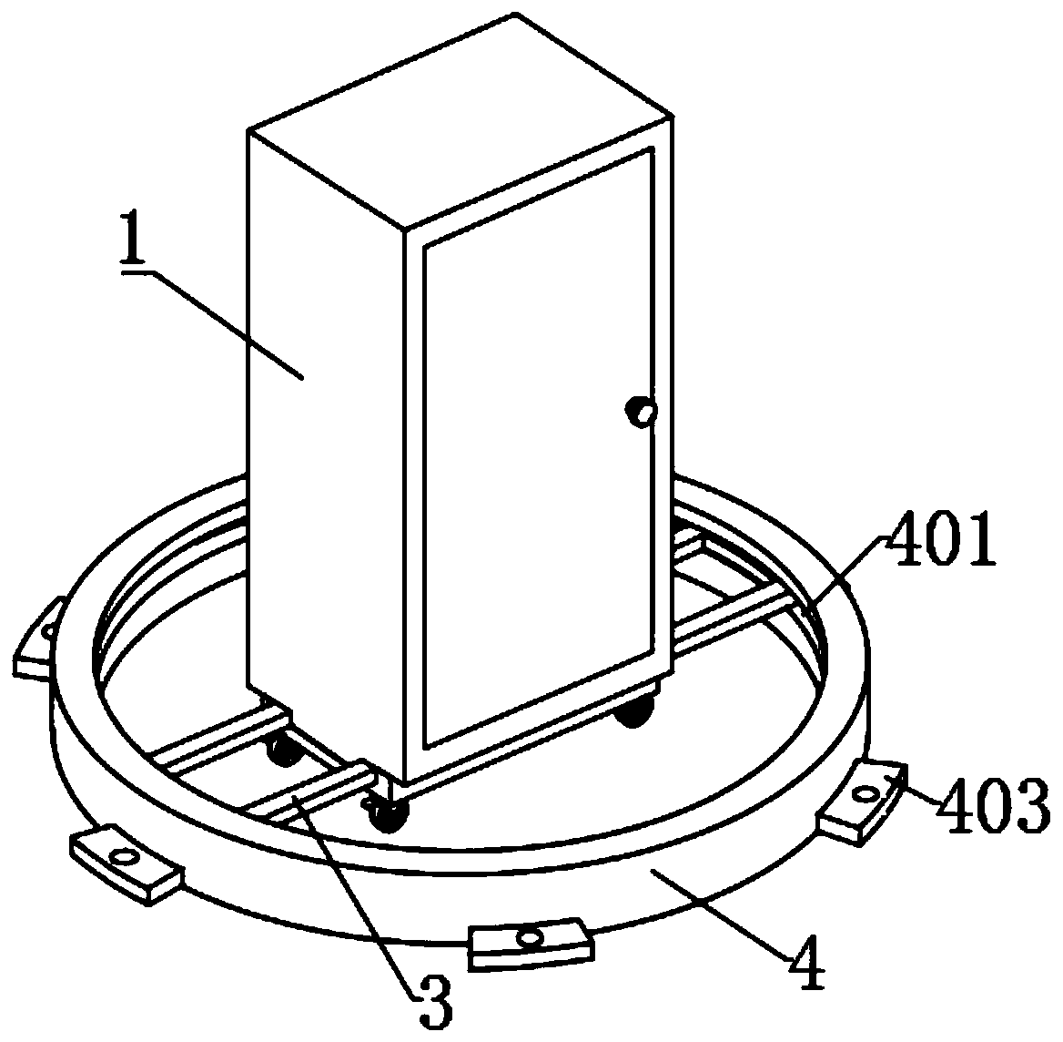 A slidable distribution box based on a bottom slide rail for electrical engineering