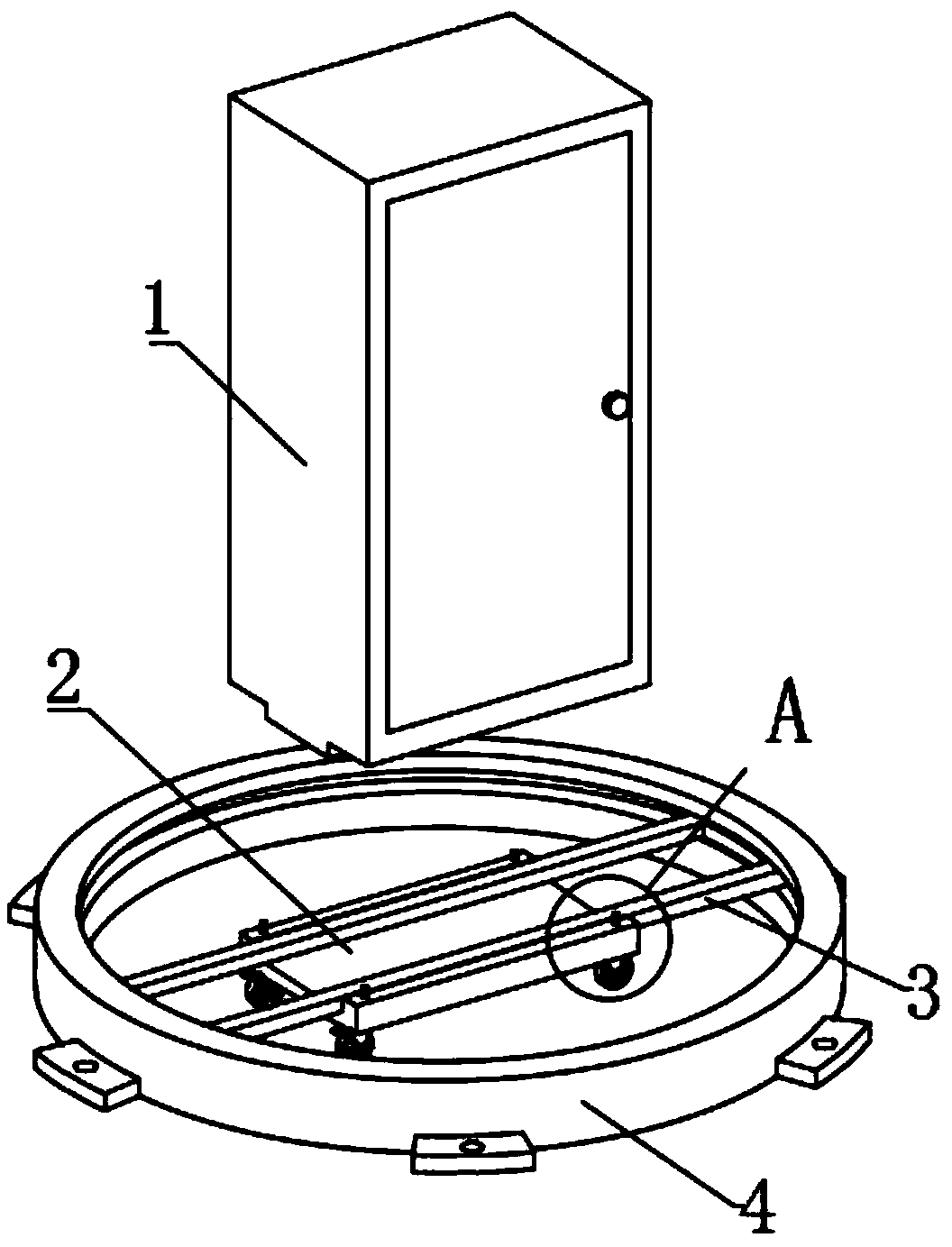 A slidable distribution box based on a bottom slide rail for electrical engineering