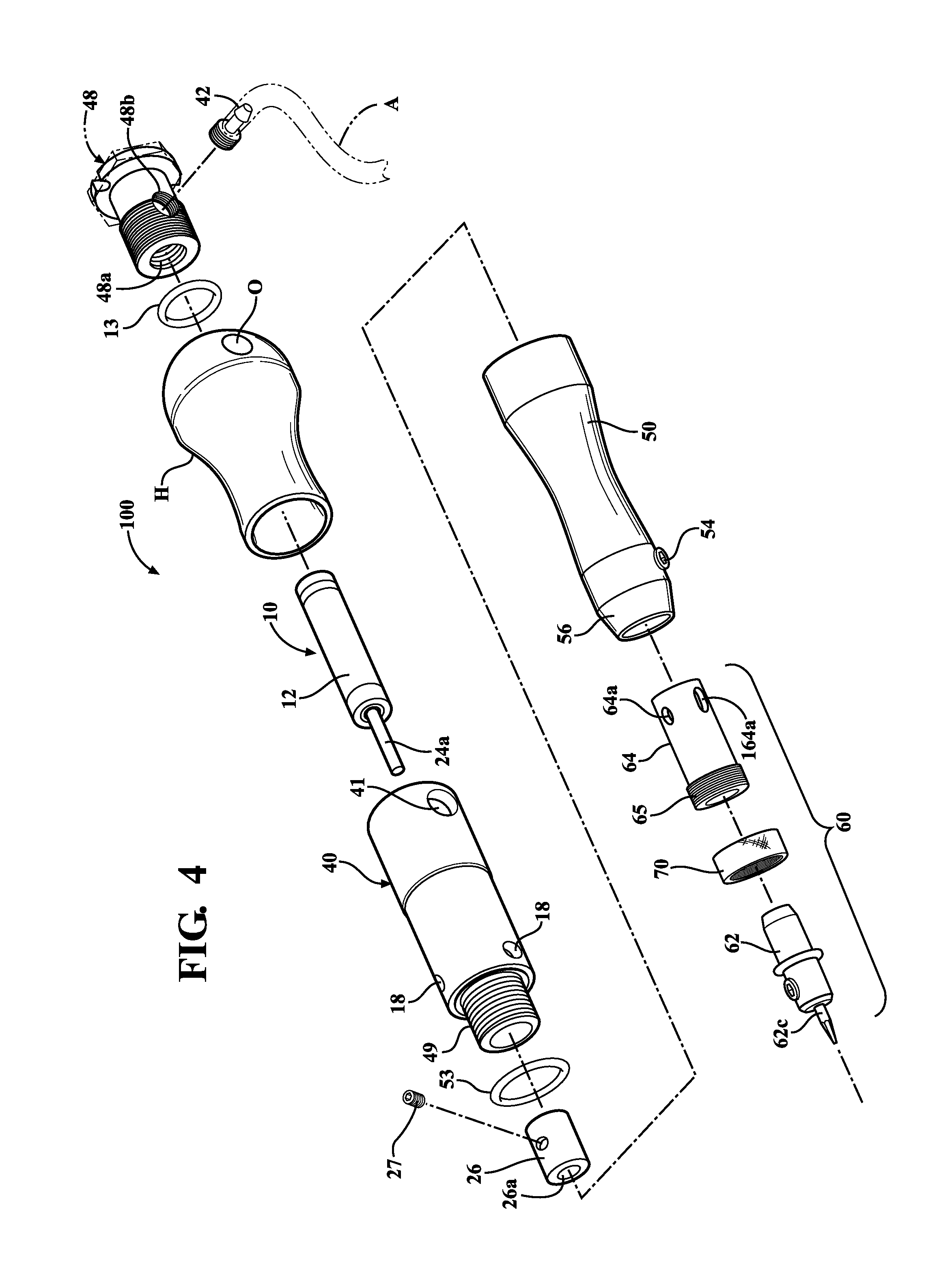 Pneumatic actuator for impact engraving tool