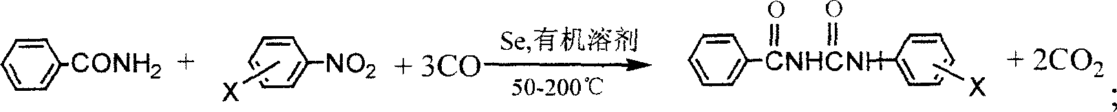 Synthesis process of benzoyl substituted carbamide compound