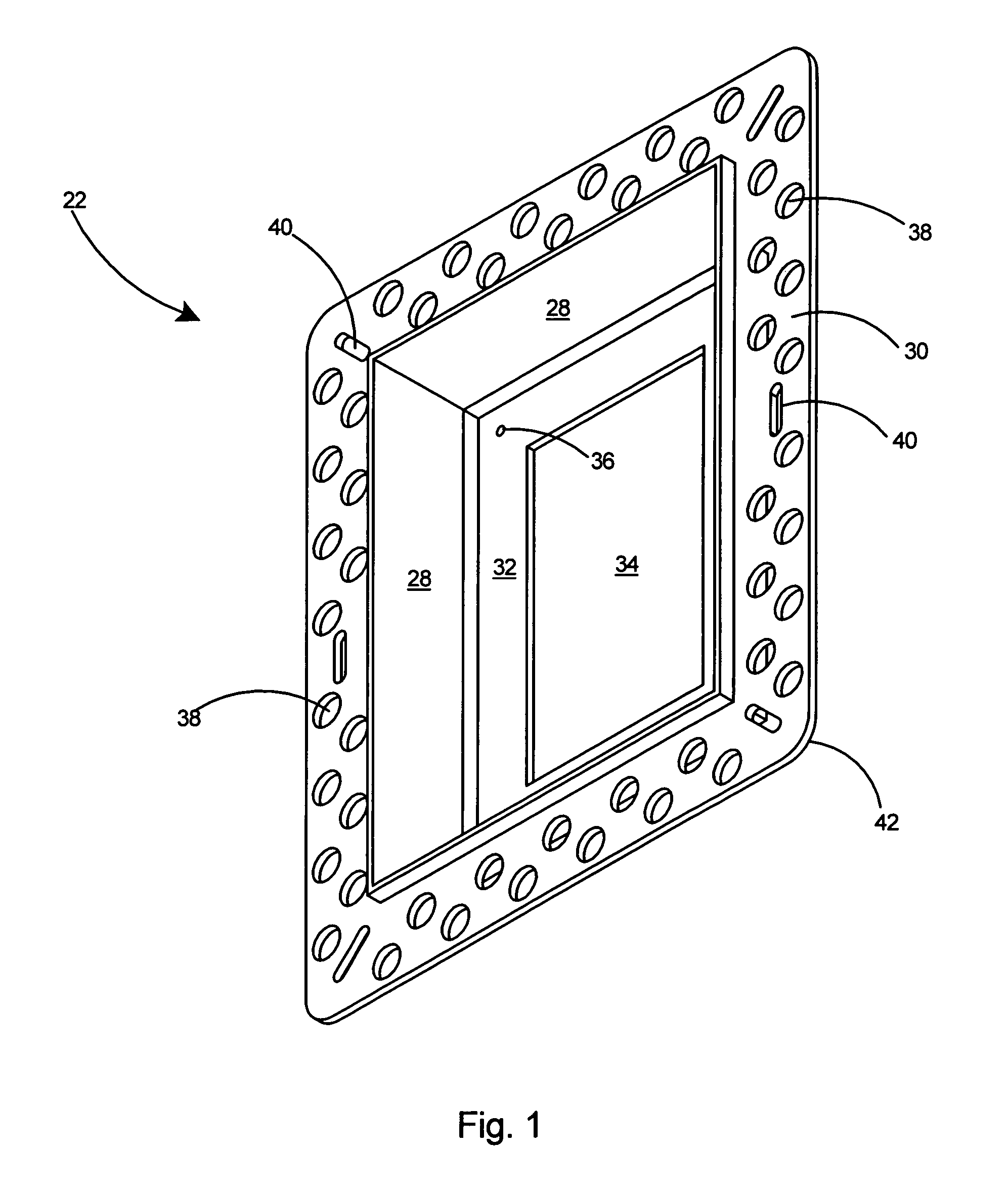 Frame member and box combination for recessing an electrical box and cover assembly