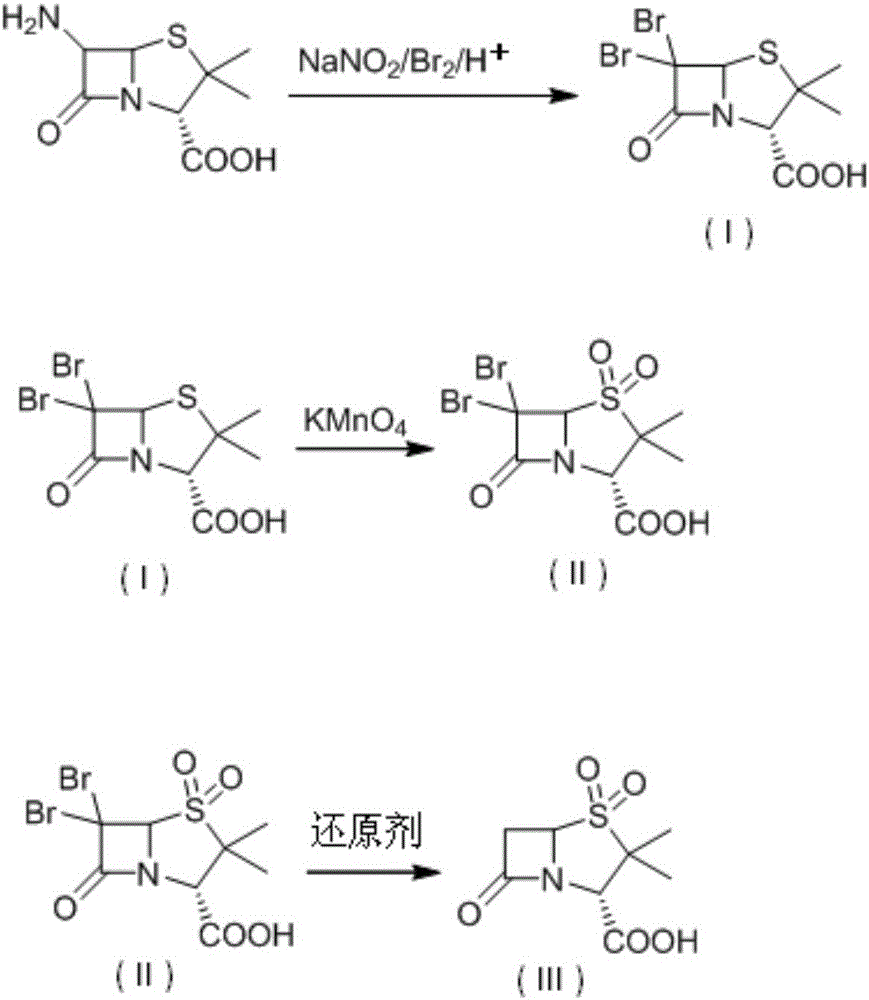 A kind of synthetic method of sulbactamic acid