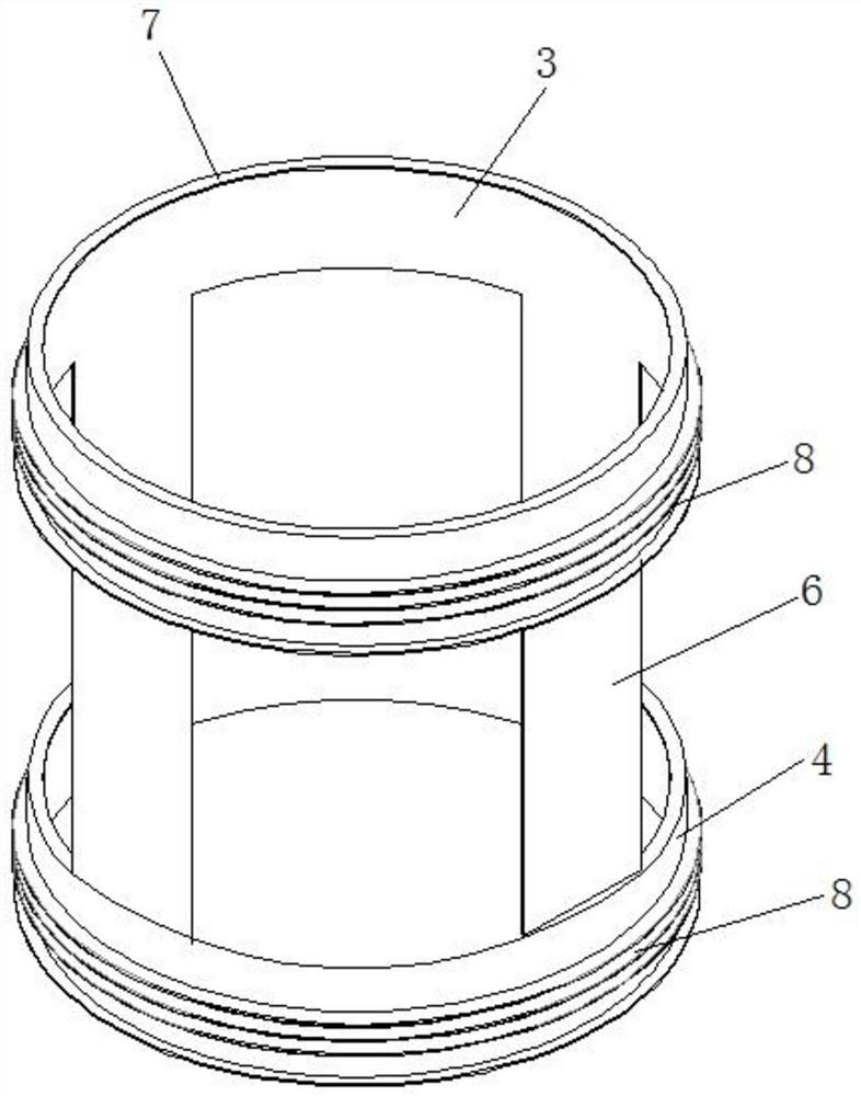 Hollow structure wall winding pipe double-end socket sealing structure and sealing test method
