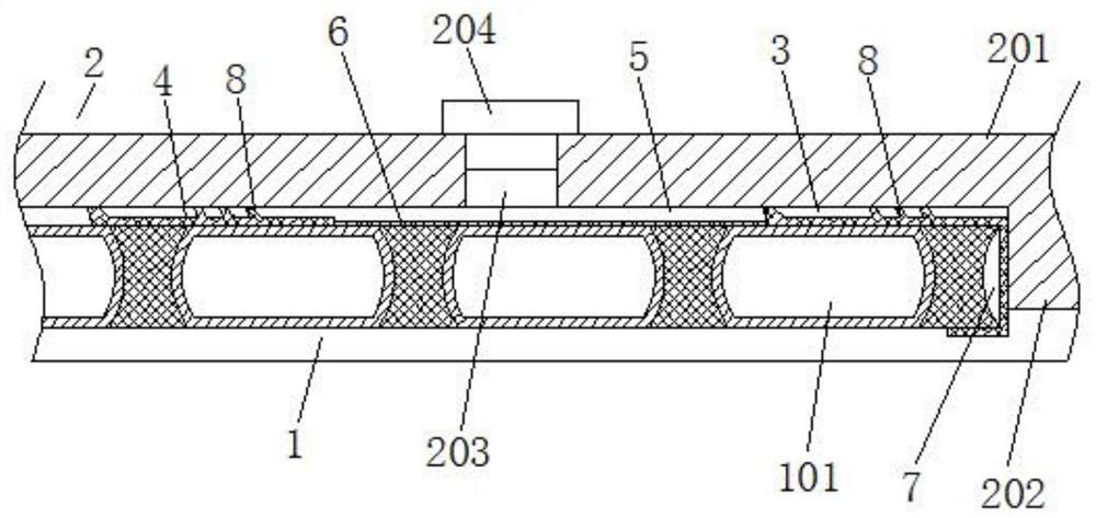 Hollow structure wall winding pipe double-end socket sealing structure and sealing test method
