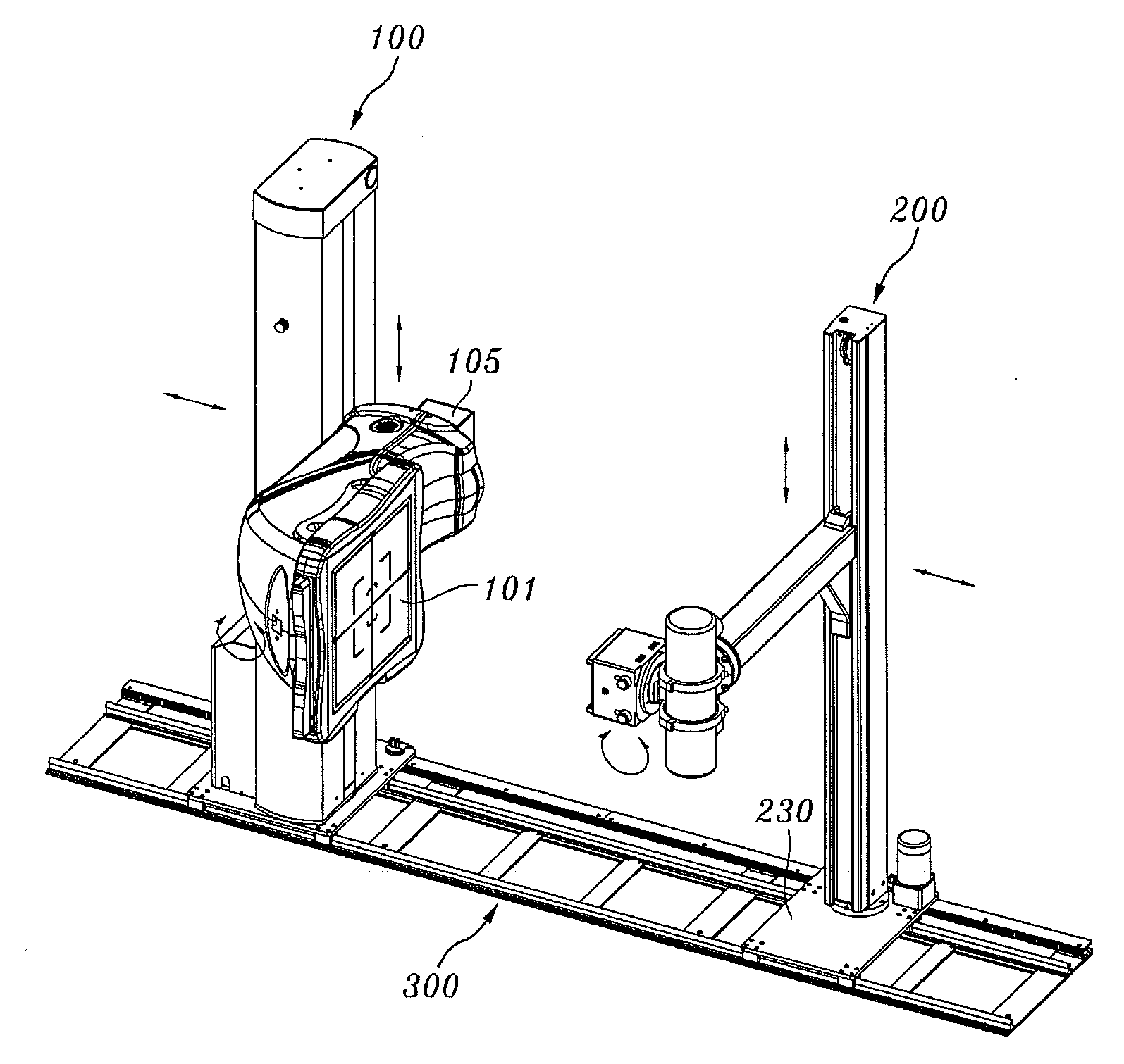 Rail system and x-ray imaging apparatus using the same