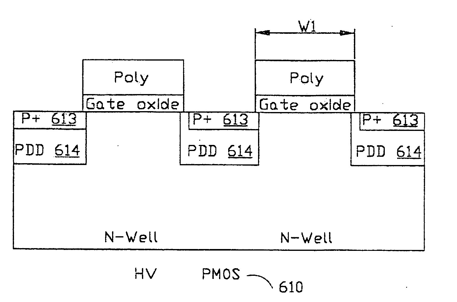 High-voltage metal-oxide-semiconductor transistor with shortened source and drain