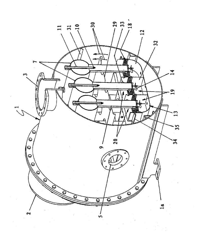 Method and device for cleaning of engine exhaust gas