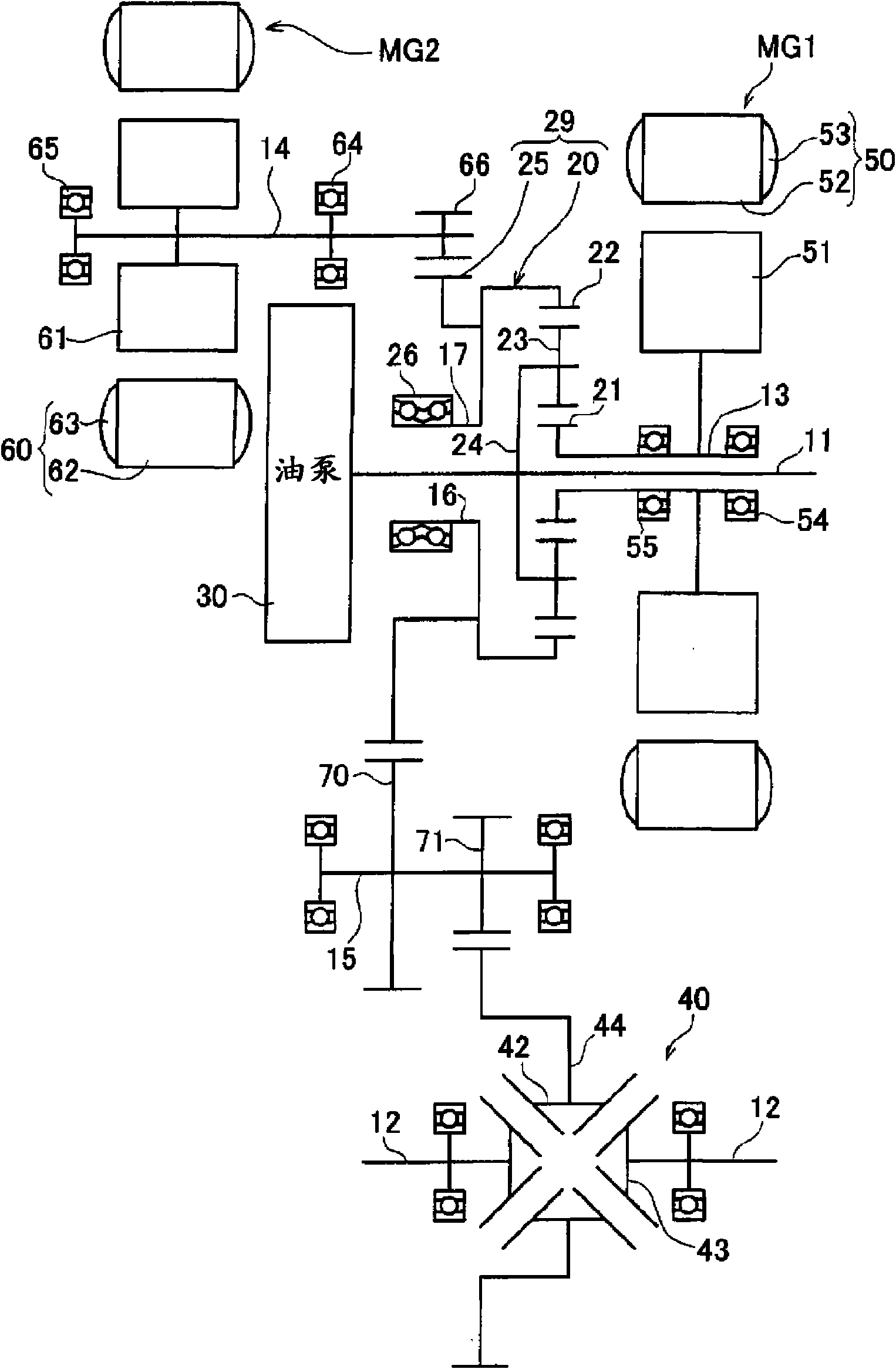 Drive device for hybrid vehicle