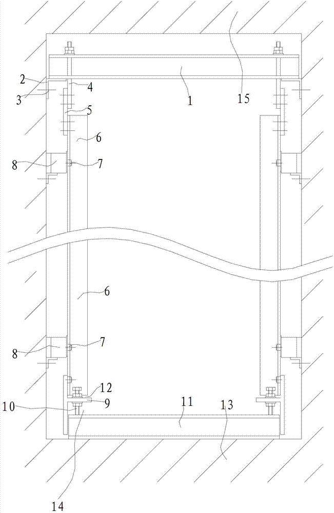 Unloading device for guide rail of high speed elevator