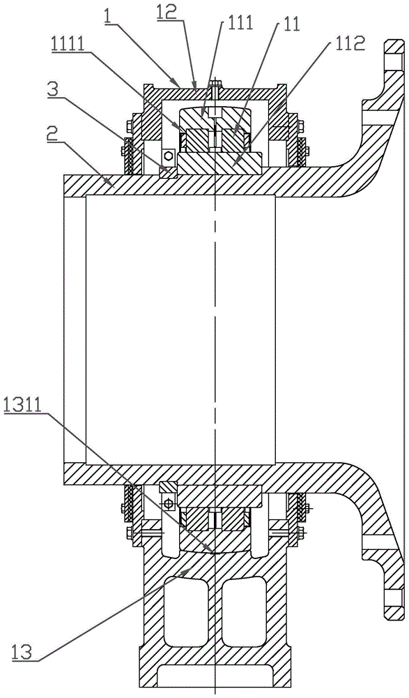 Novel movable end supporting device for rolling bearing mill