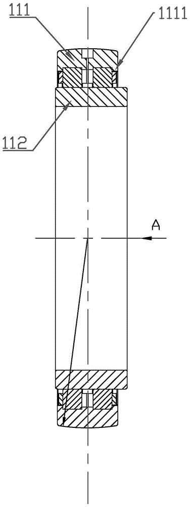 Novel movable end supporting device for rolling bearing mill