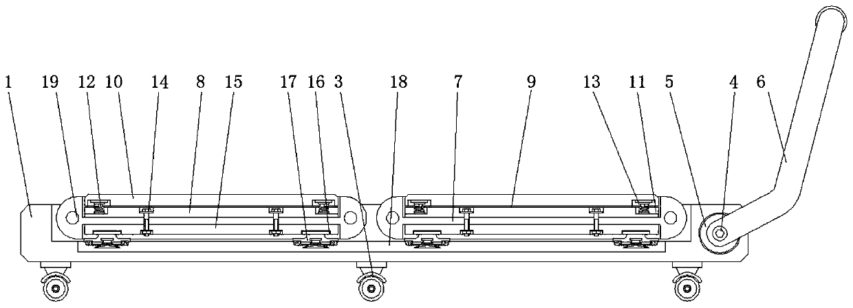 A folding transportation system for machine room decoration