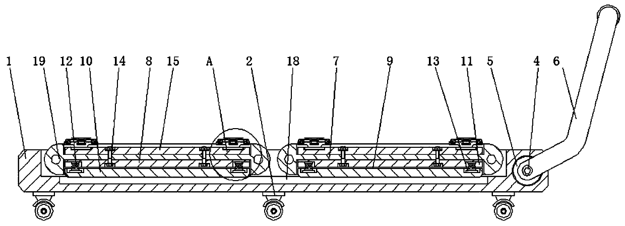 A folding transportation system for machine room decoration