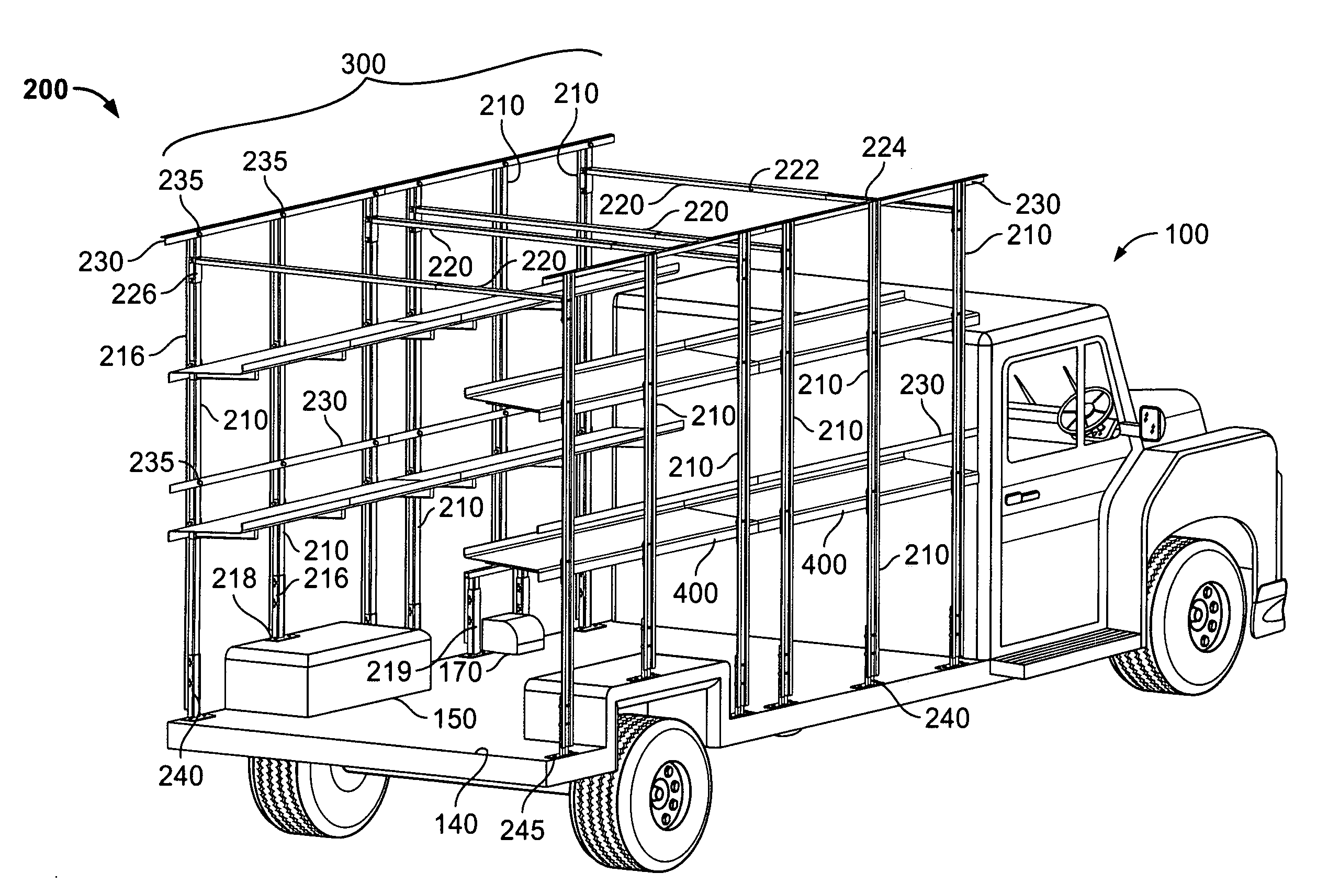 Frame for building a vehicular body with a load bearing support system