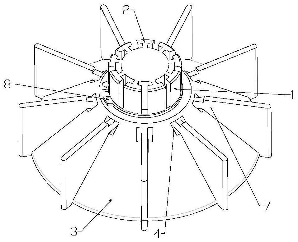 A fan blade assembly and its motor