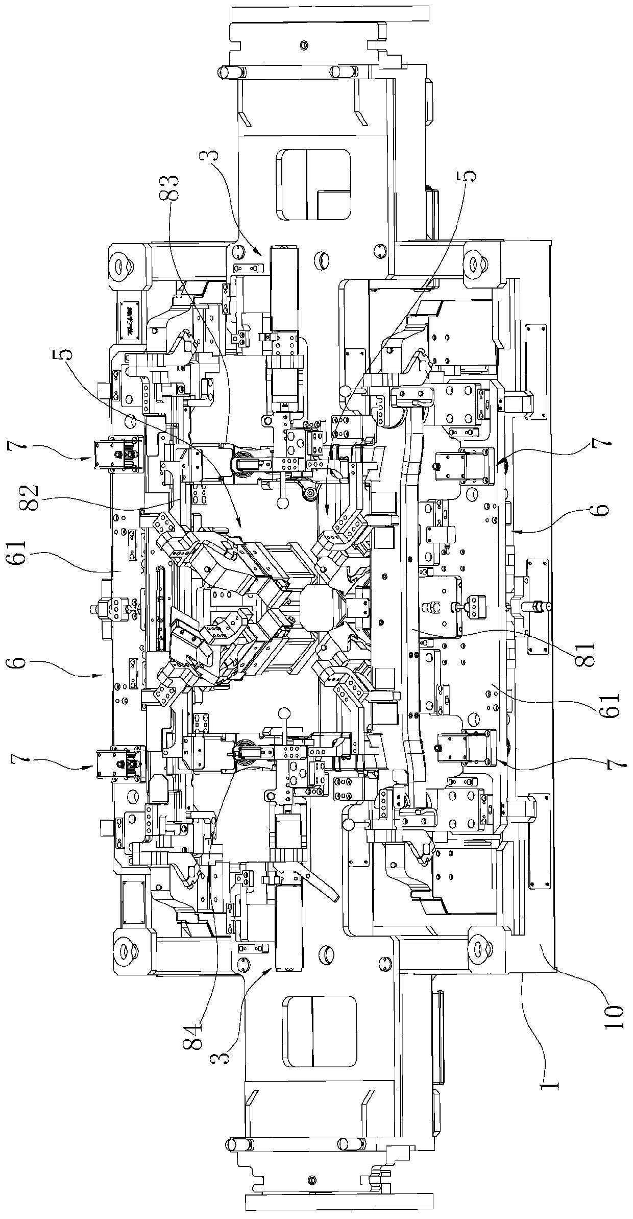 Auxiliary frame positioning and assembling tool