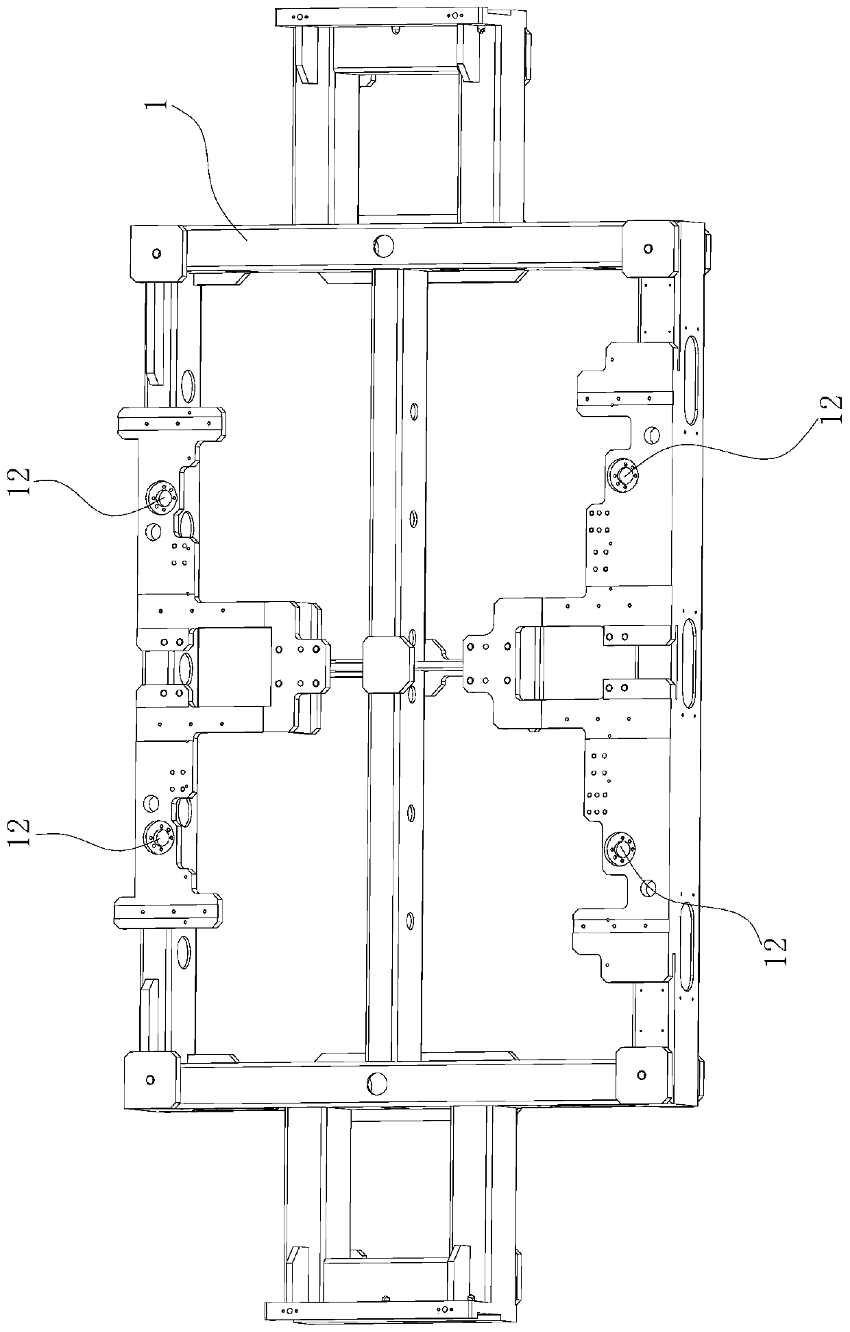 Auxiliary frame positioning and assembling tool
