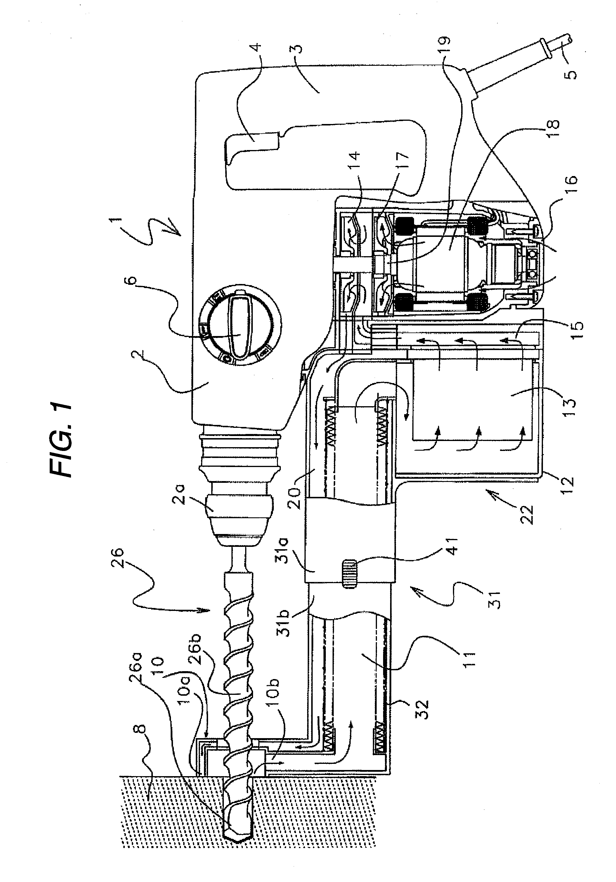 Drilling tool with dust collector