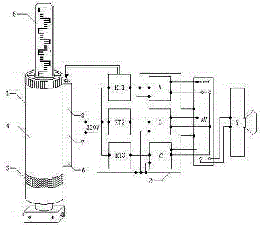 Flood-preventing water level measuring tape with fully-automatic warning function and production method thereof