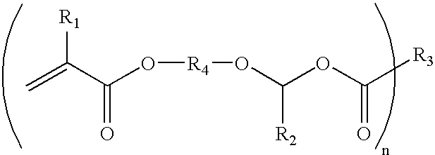 Multi-functional alpha-alkoxyalkyl acrylate and methacrylate ester compositions and reworkable polymers formed therefrom