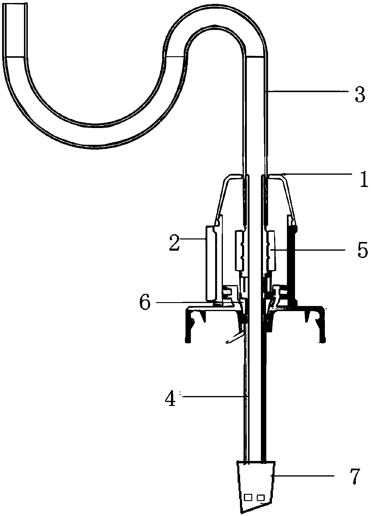 Compression type water intake pipe device