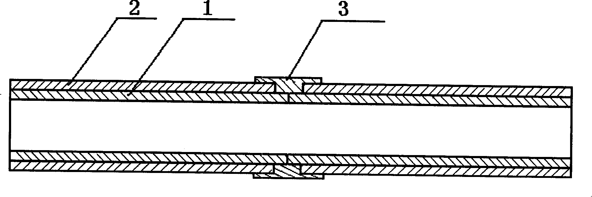 Method for preparing polythene glass fibre resin-immersing composite pipe