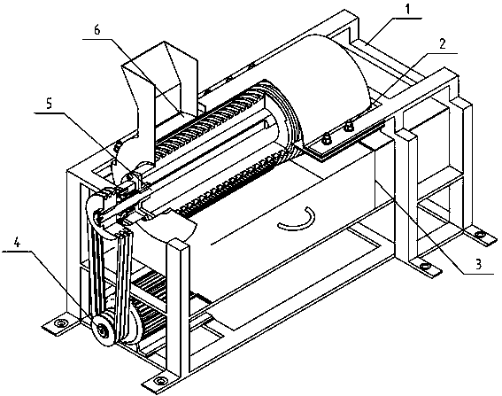 A kind of cutting and rolling type Sapindus peeling machine