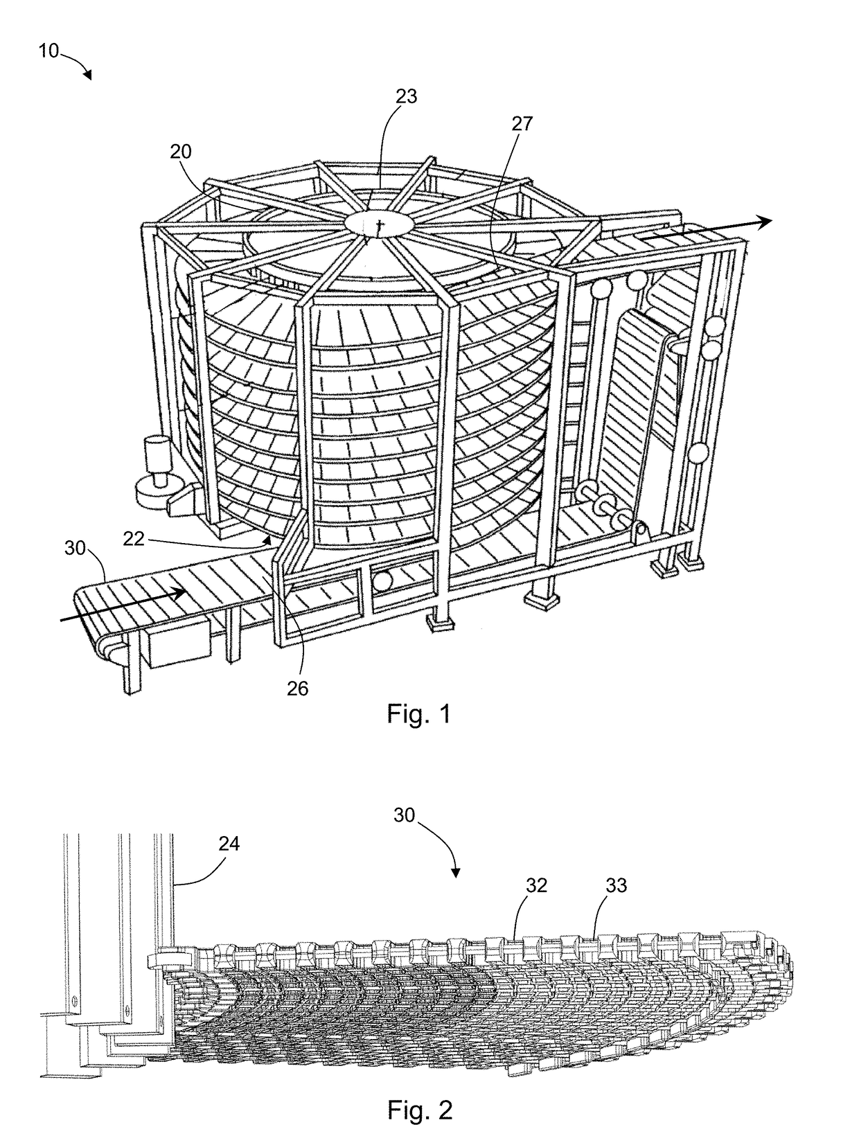 Positive Drive for a Spiral Conveyor and Belt Module for a Radius or Spiral Conveyor