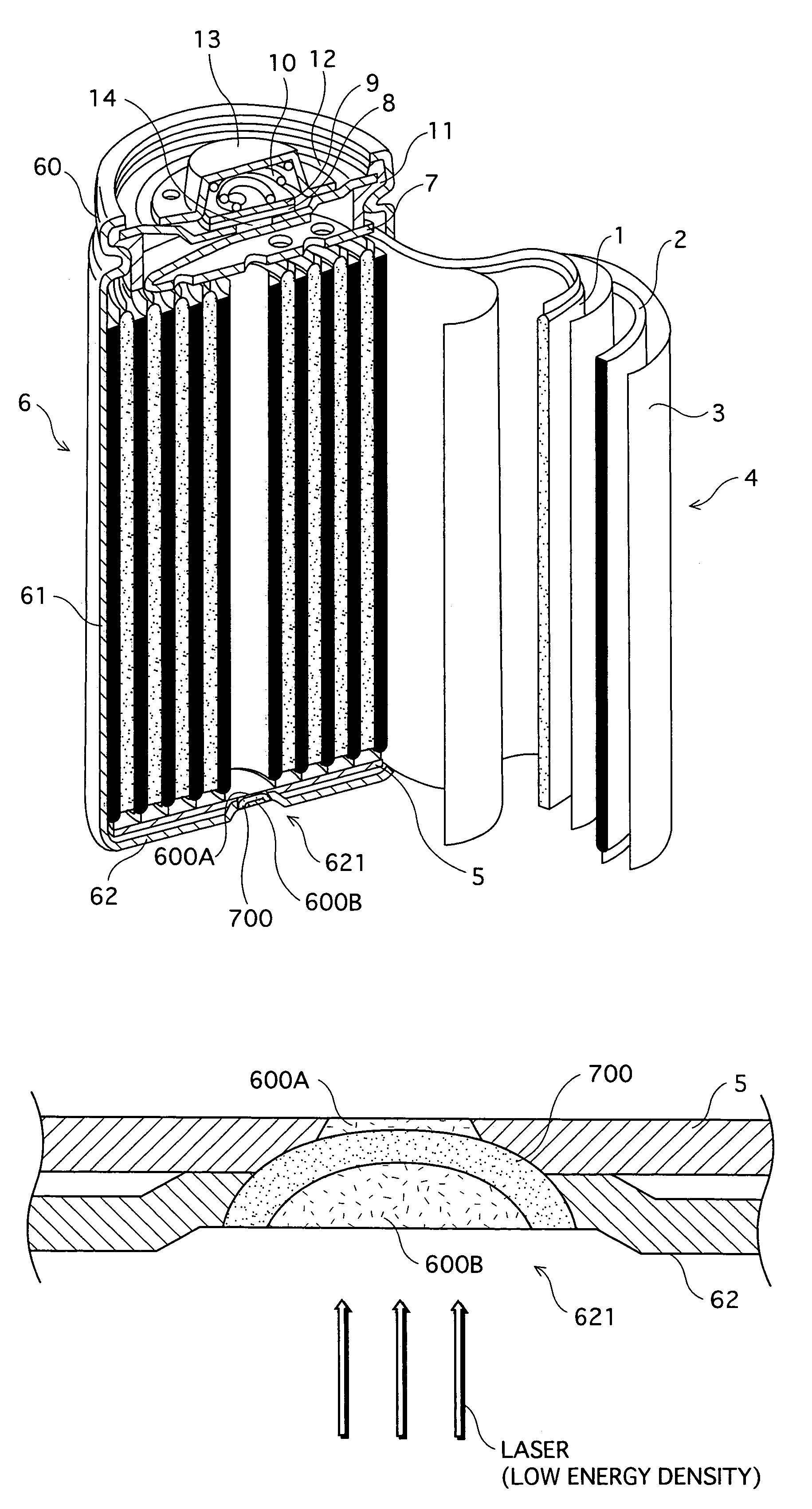 Battery and battery manufacturing method