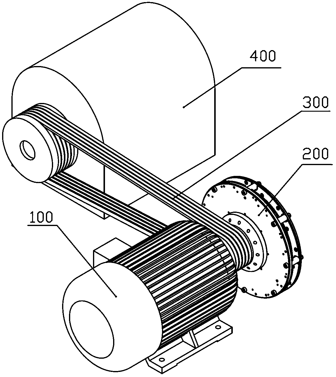 Permanent magnetic coupler for belt transmission