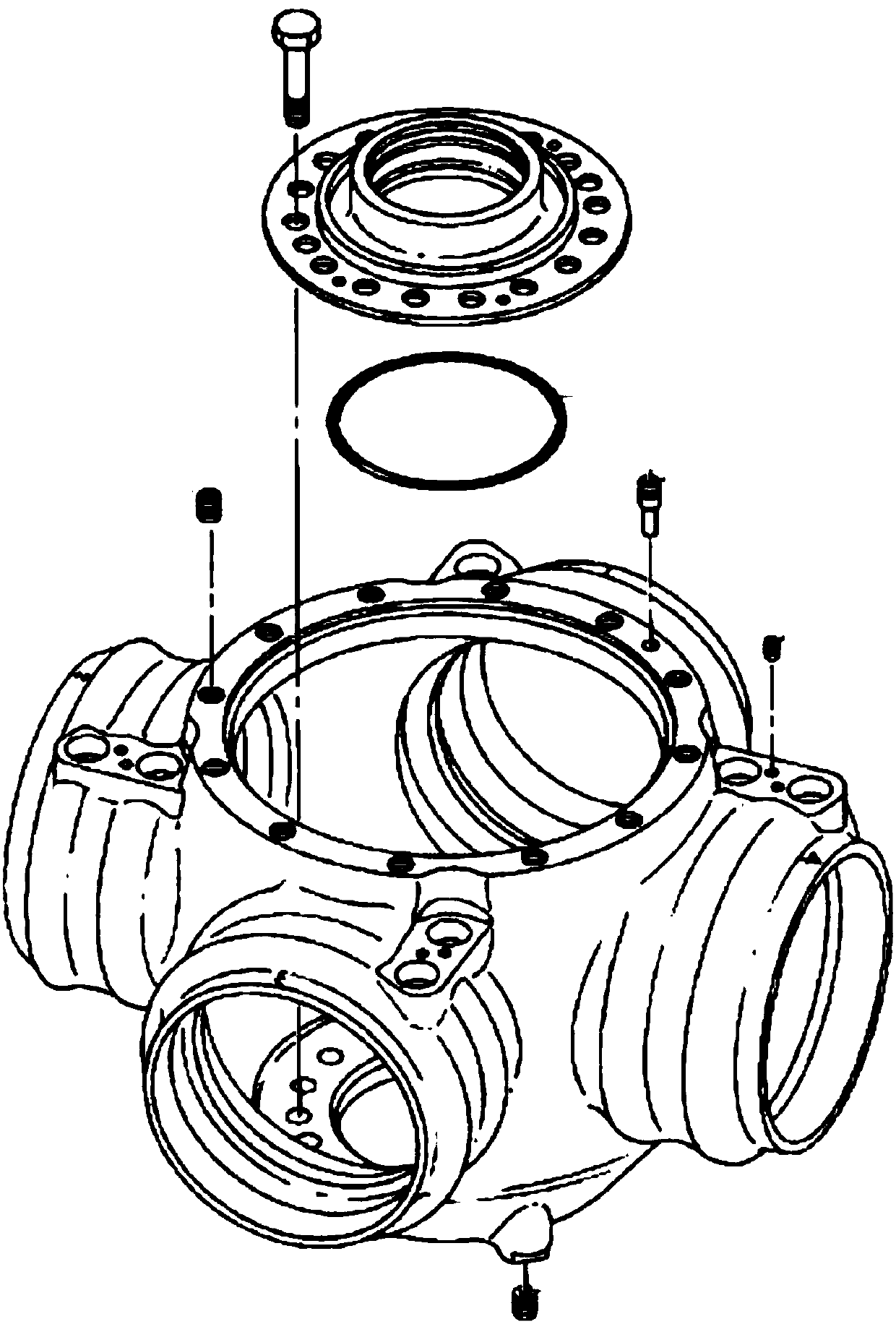 Deep repairing method for turboprop airplane propeller hub sealing face