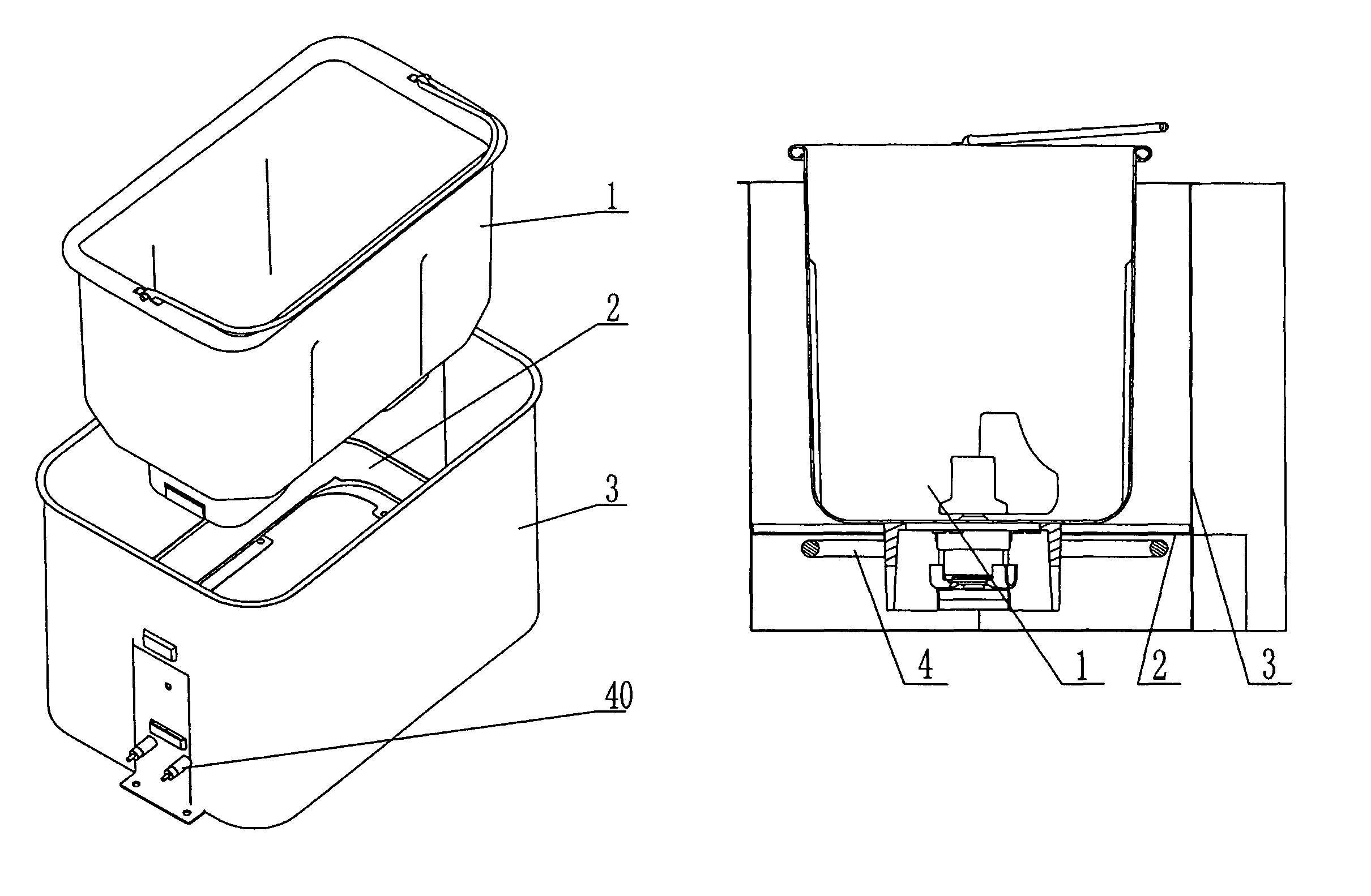 Breadmaker with a hidden heating element