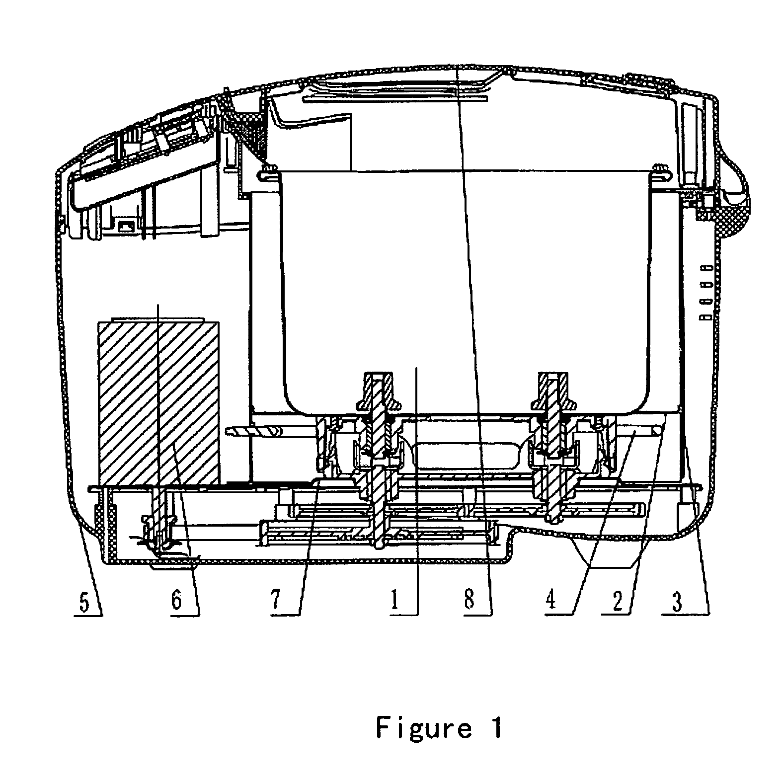 Breadmaker with a hidden heating element