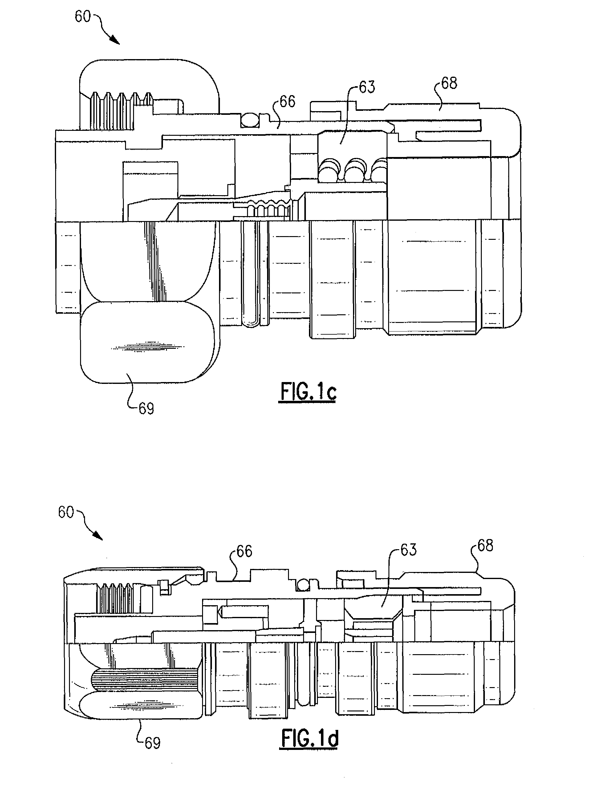 Hydraulic compression tool for installing a coaxial cable connector