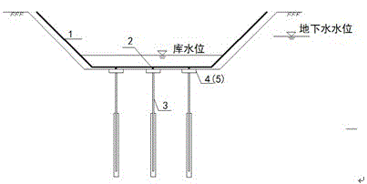 Composite geo-membrane anchorage and floating resisting structure